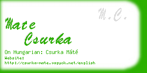 mate csurka business card