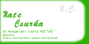 mate csurka business card